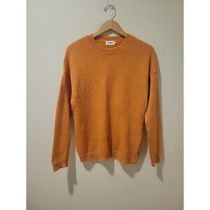 Holebrook Sweden Alpaca Blend Crewneck Sweater Mens Size M Rust Orange Winter